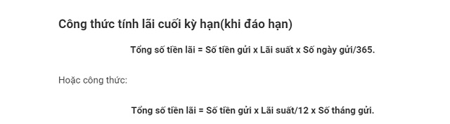 Cách tính tiền lãi khi gửi tiết kiệm tại ngân hàng